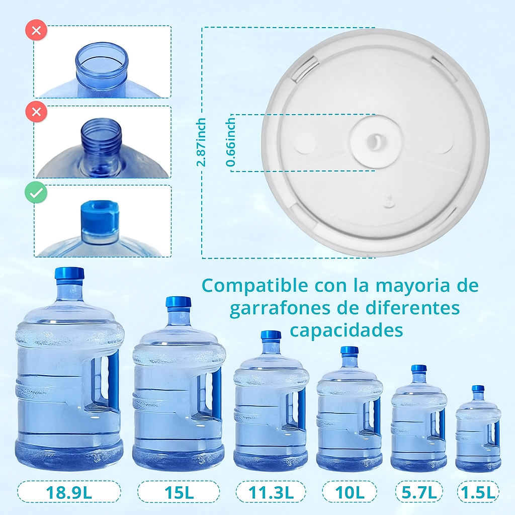 Bomba Eléctrica Recargable para Botellas de Agua