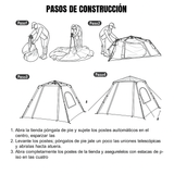 Tienda de Camping Automática 3-4 Personas Impermeable