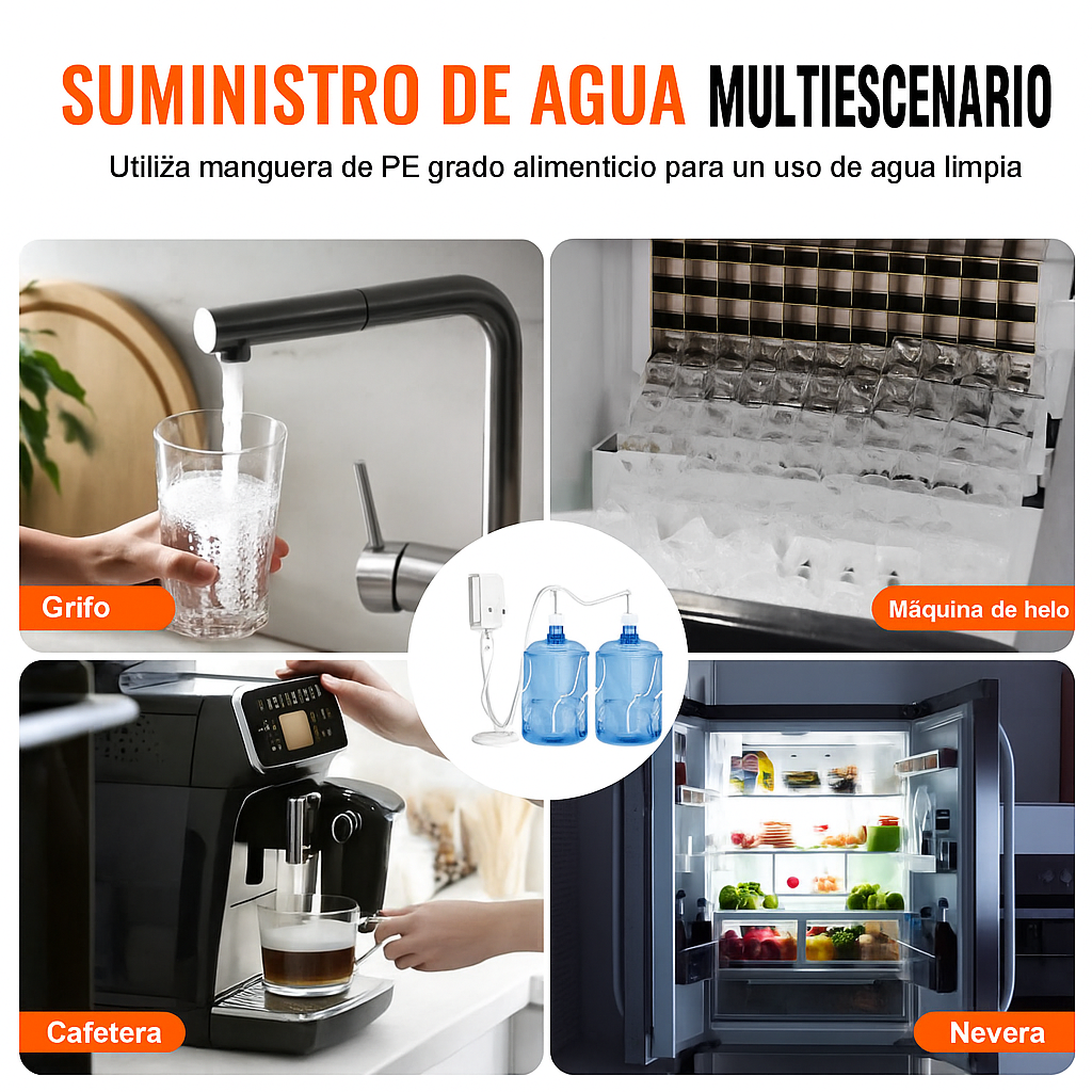 Sistema de Bomba Dispensadora Doble para Botellas de Agua