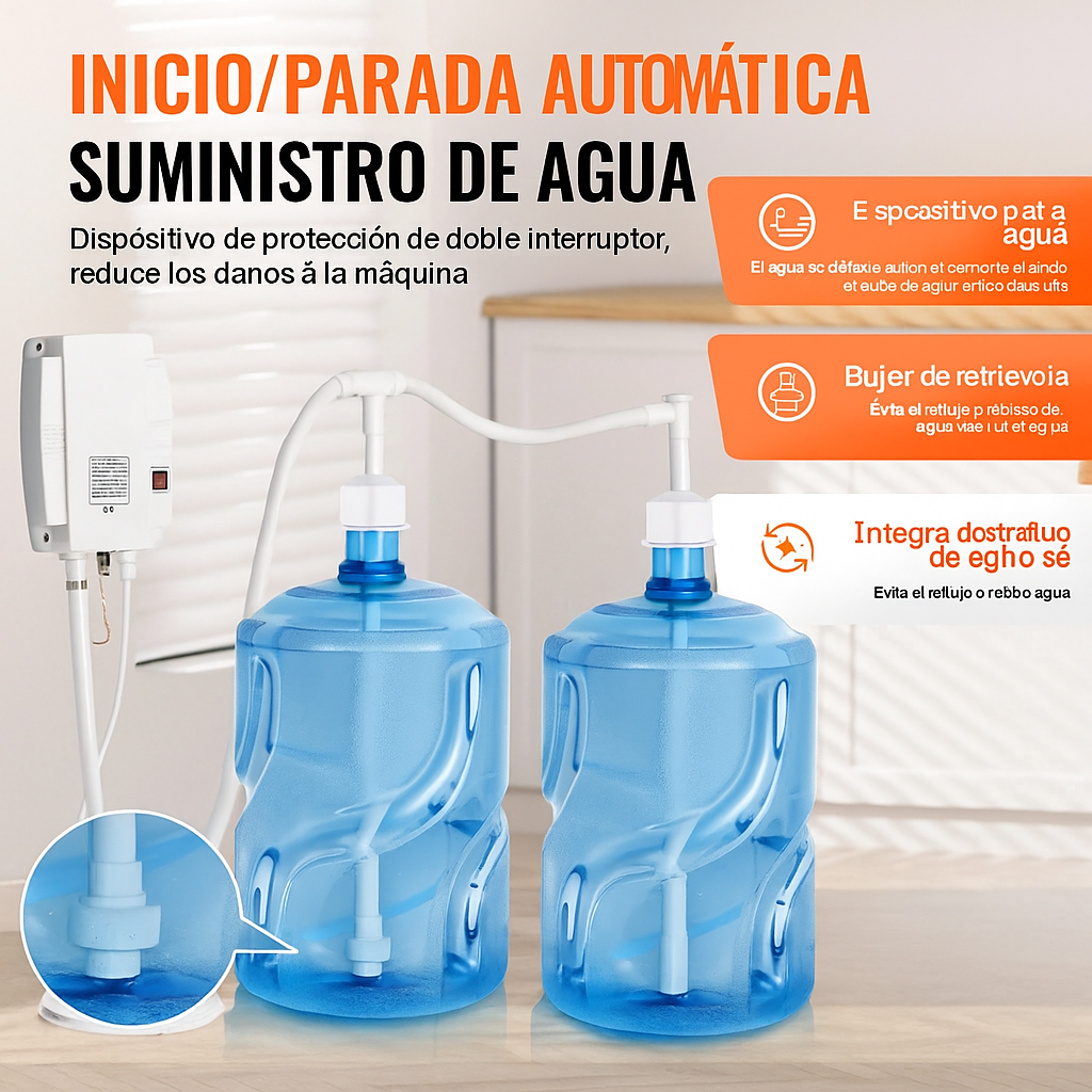 Sistema de Bomba Dispensadora Doble para Botellas de Agua
