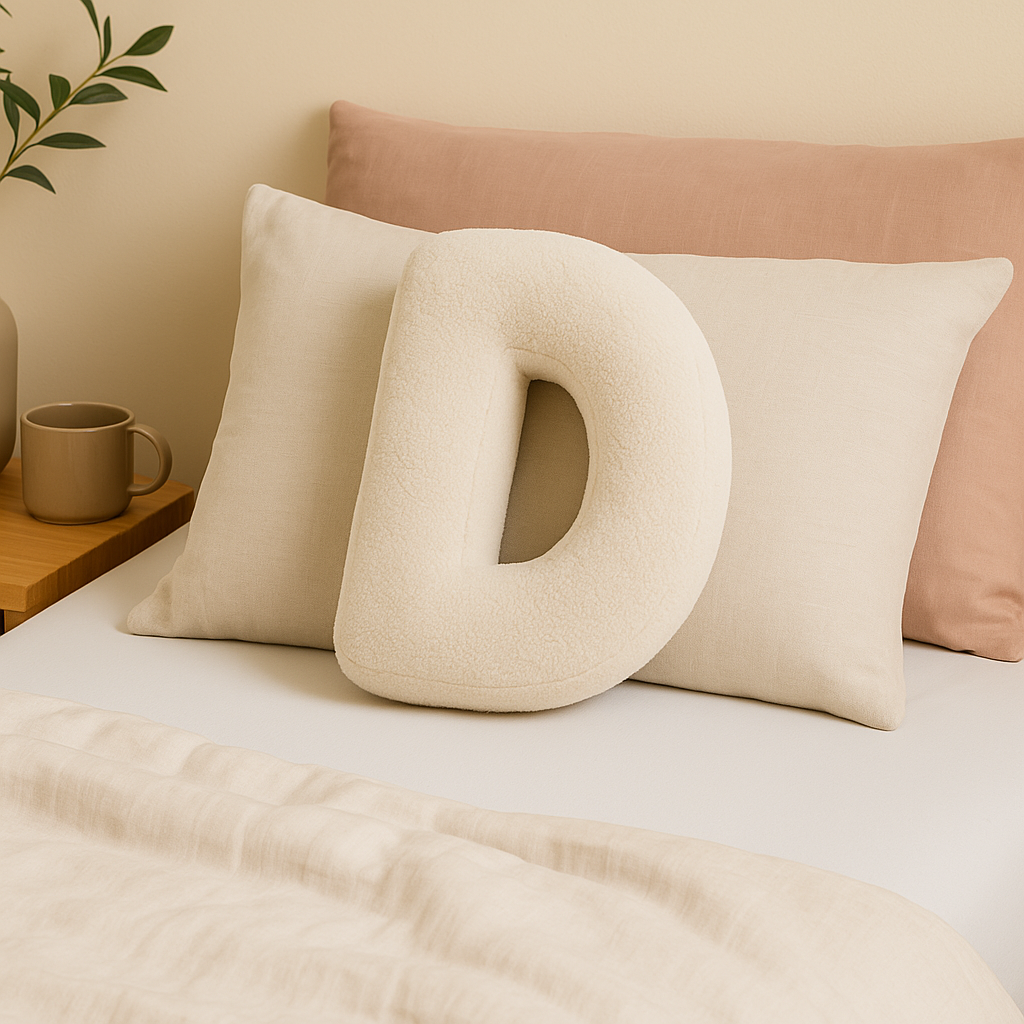 Cojín de Sofá Personalizado con Letras 3D