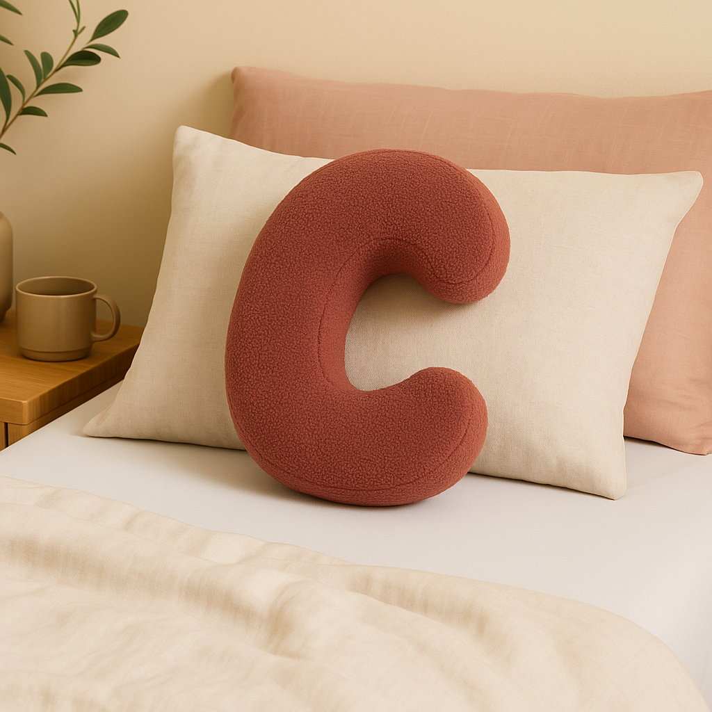 Cojín de Sofá Personalizado con Letras 3D