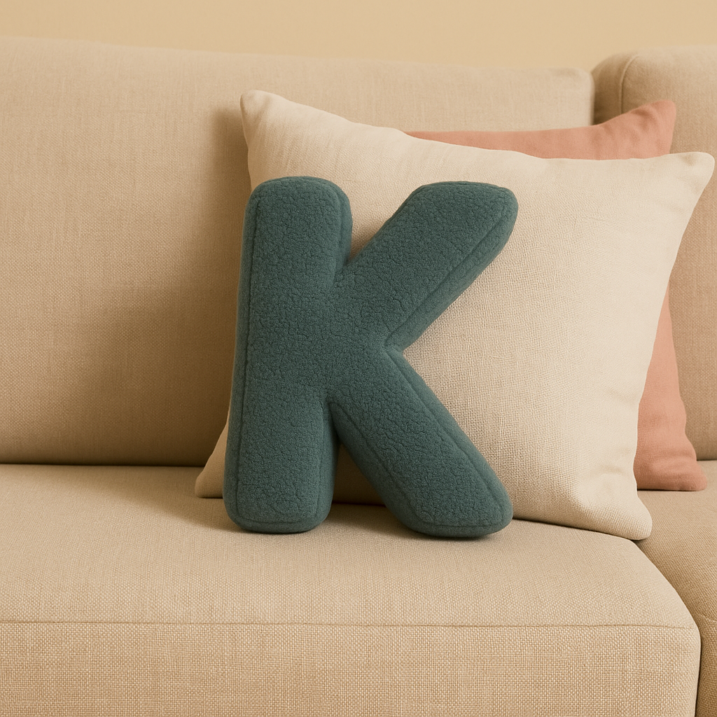 Cojín de Sofá Personalizado con Letras 3D