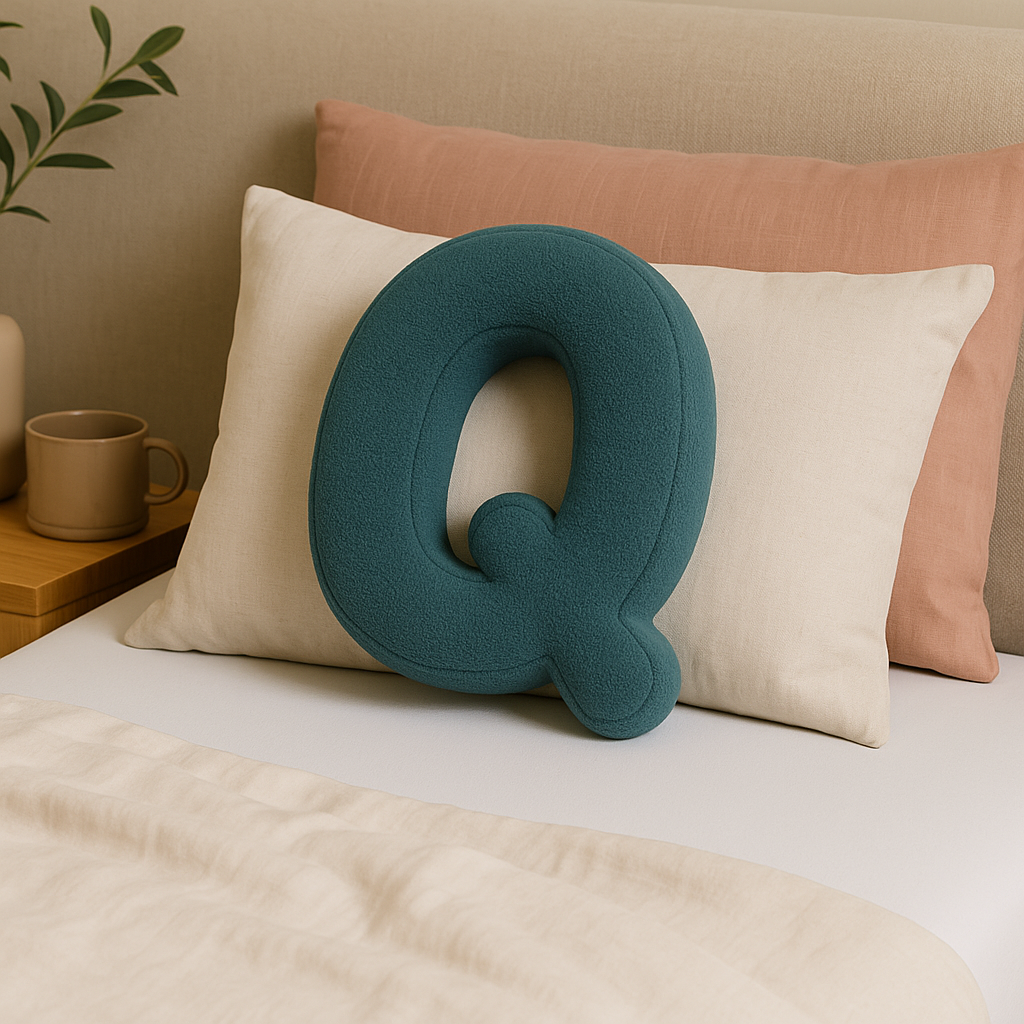 Cojín de Sofá Personalizado con Letras 3D