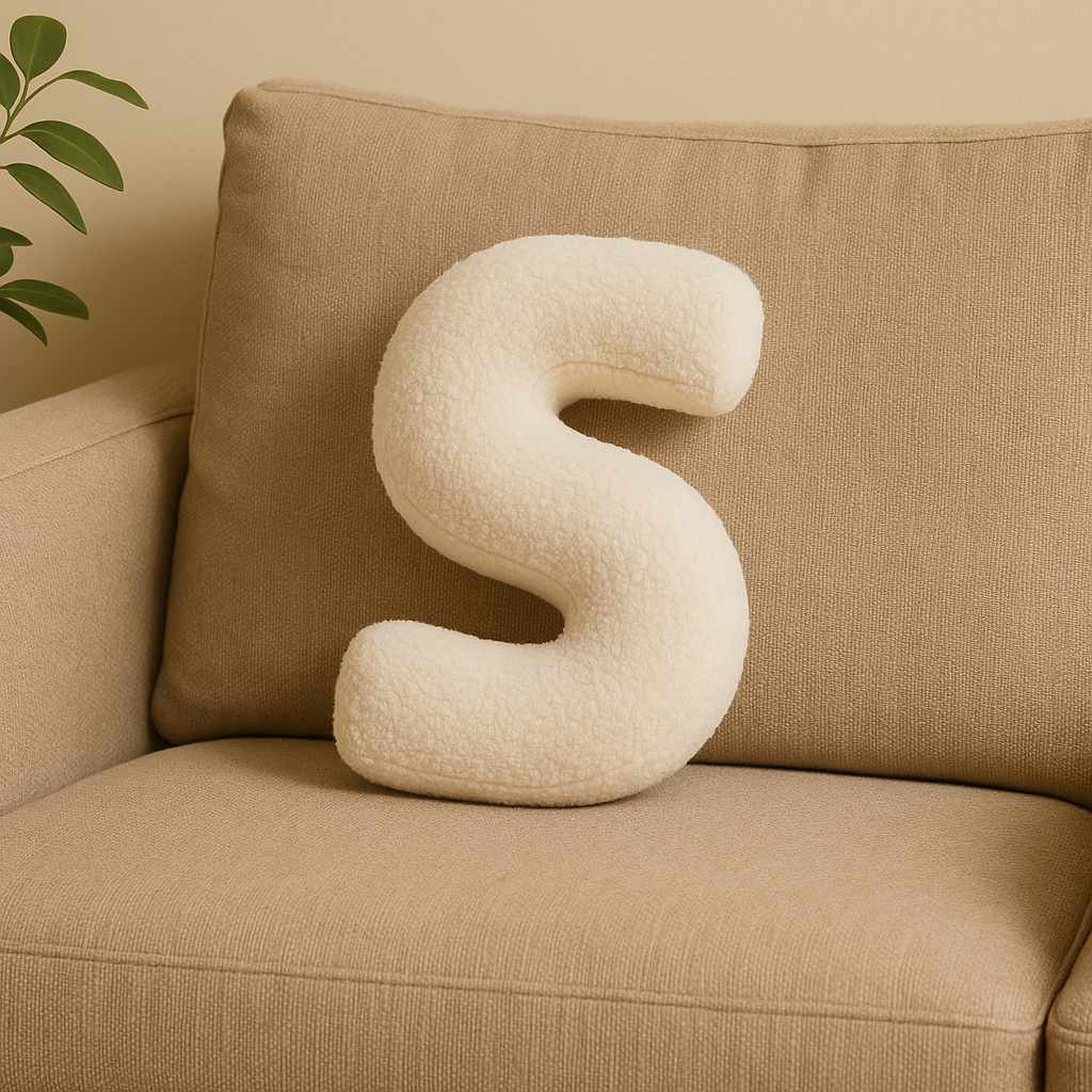 Cojín de Sofá Personalizado con Letras 3D
