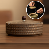 Cenicero de Cerámica con Tapa de Madera ZenFlame