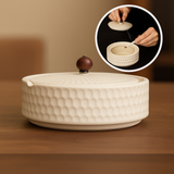 Cenicero de Cerámica con Tapa de Madera ZenFlame