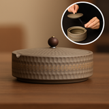 Cenicero de Cerámica con Tapa de Madera ZenFlame