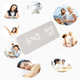 EchoWood Reloj LED de Madera con Control por Voz
