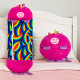 Cojín de Abrazo Infantil con Saco de Dormir de Peluche