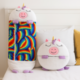 Cojín de Abrazo Infantil con Saco de Dormir de Peluche