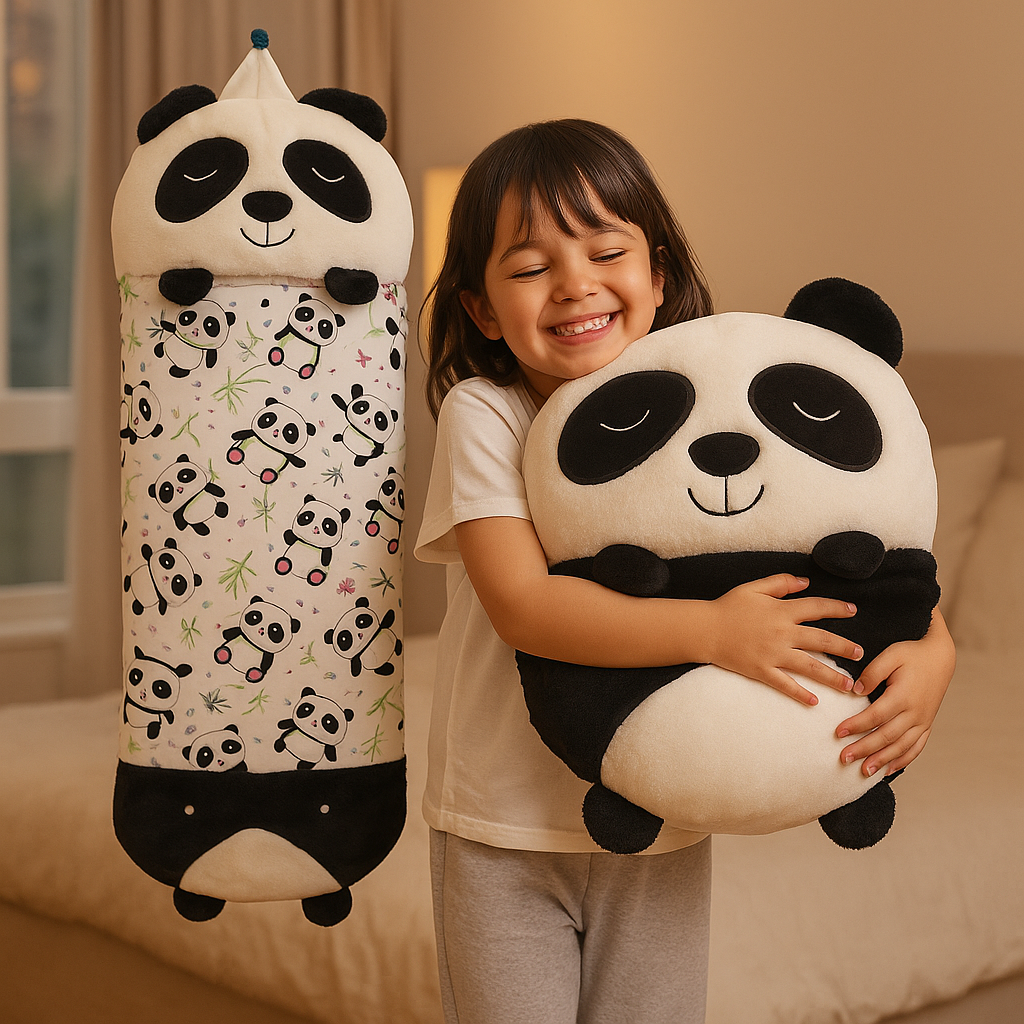 Cojín de Abrazo Infantil con Saco de Dormir de Peluche