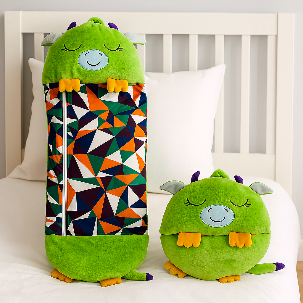 Cojín de Abrazo Infantil con Saco de Dormir de Peluche