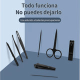 Kit de Cortaúñas Acero Inoxidable con Estuche de Viaje