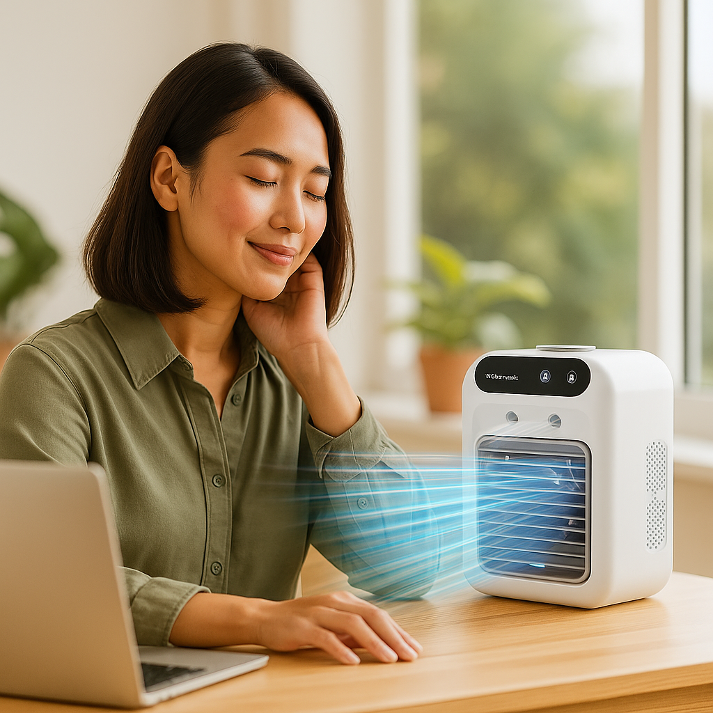 Ventilador Portátil Mini con Enfriamiento por Agua