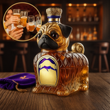 Decantador de Whisky de Vidrio Diseño Perro Elegante
