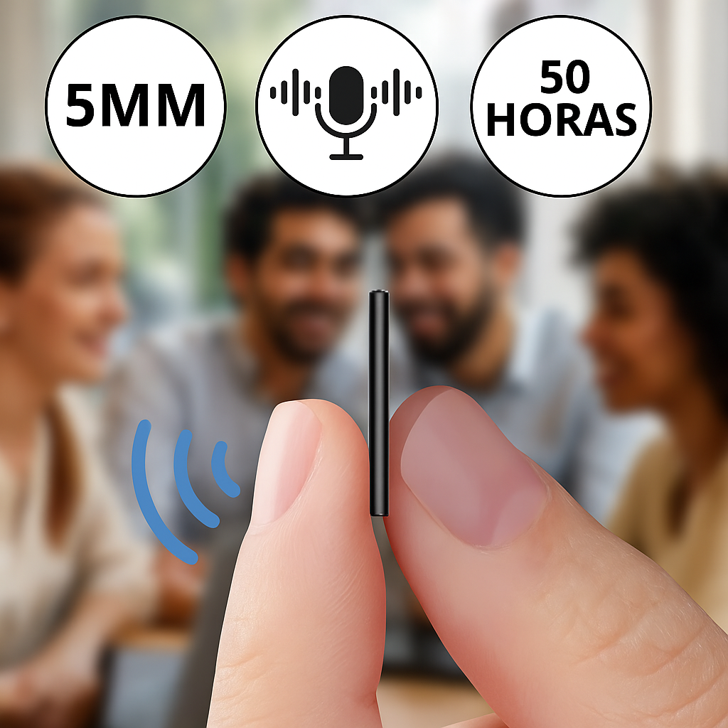 Mini Grabadora Espía HD 50h Discreta Profesional