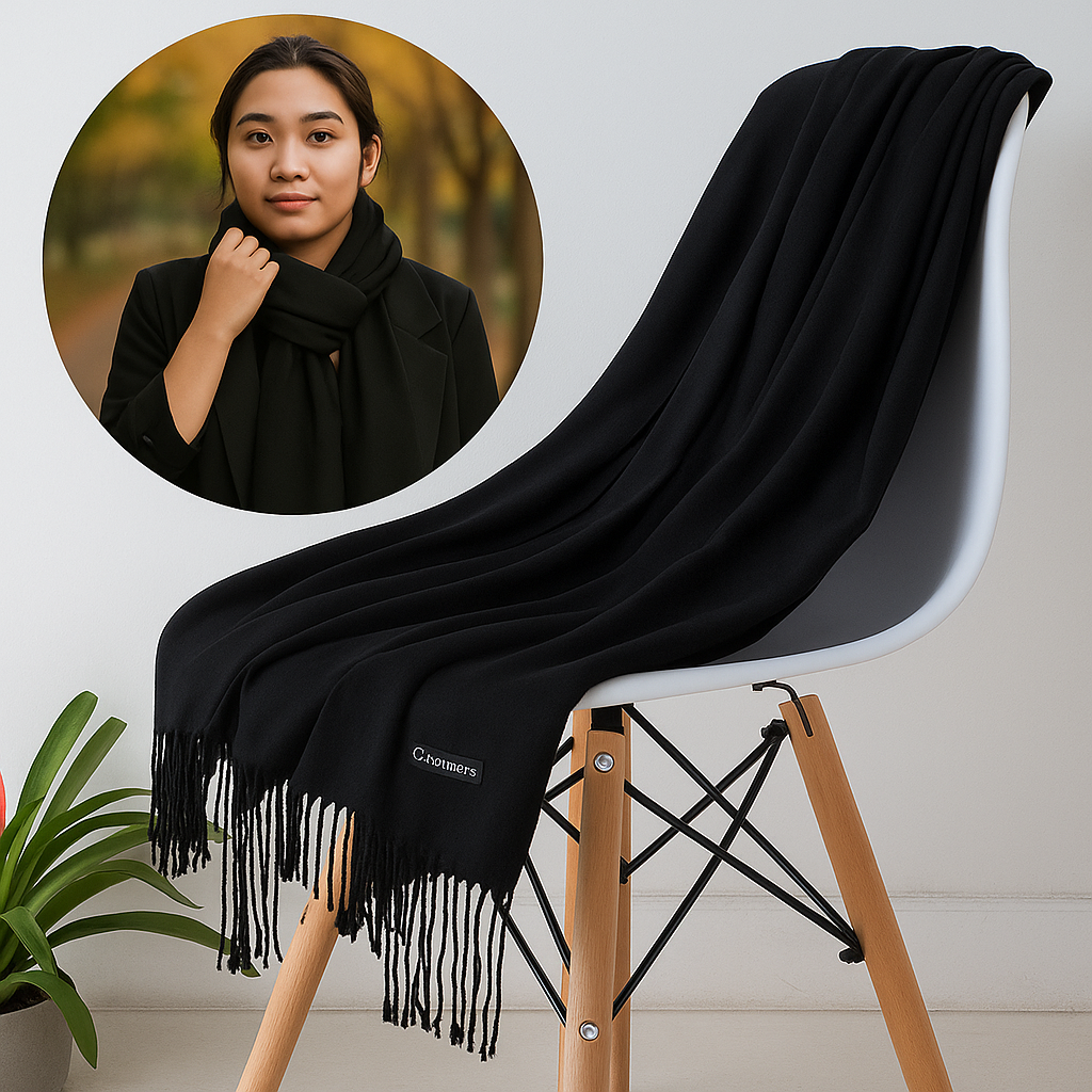 Bufanda de Cachemira Suave para Mujer Invierno