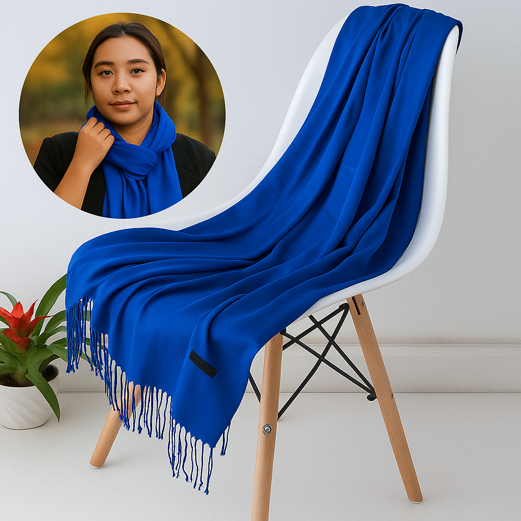 Bufanda de Cachemira Suave para Mujer Invierno