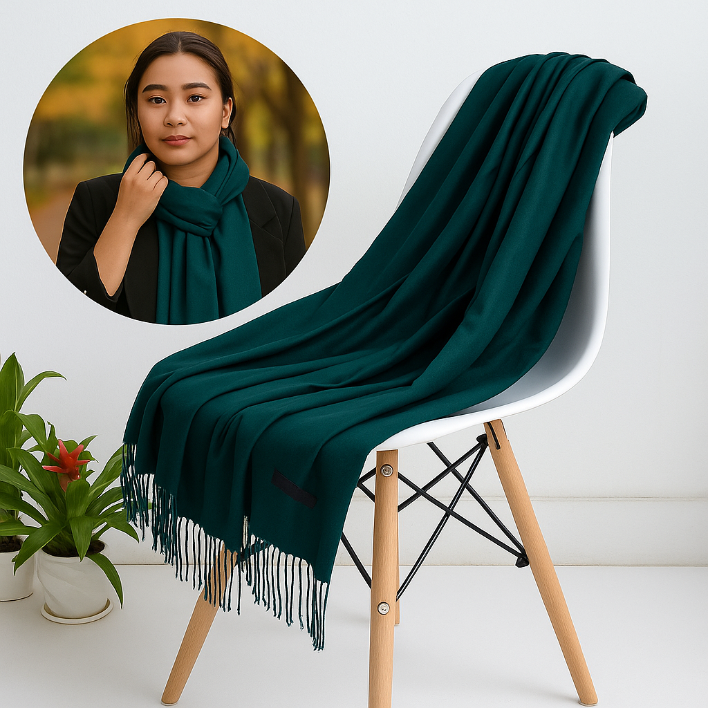 Bufanda de Cachemira Suave para Mujer Invierno