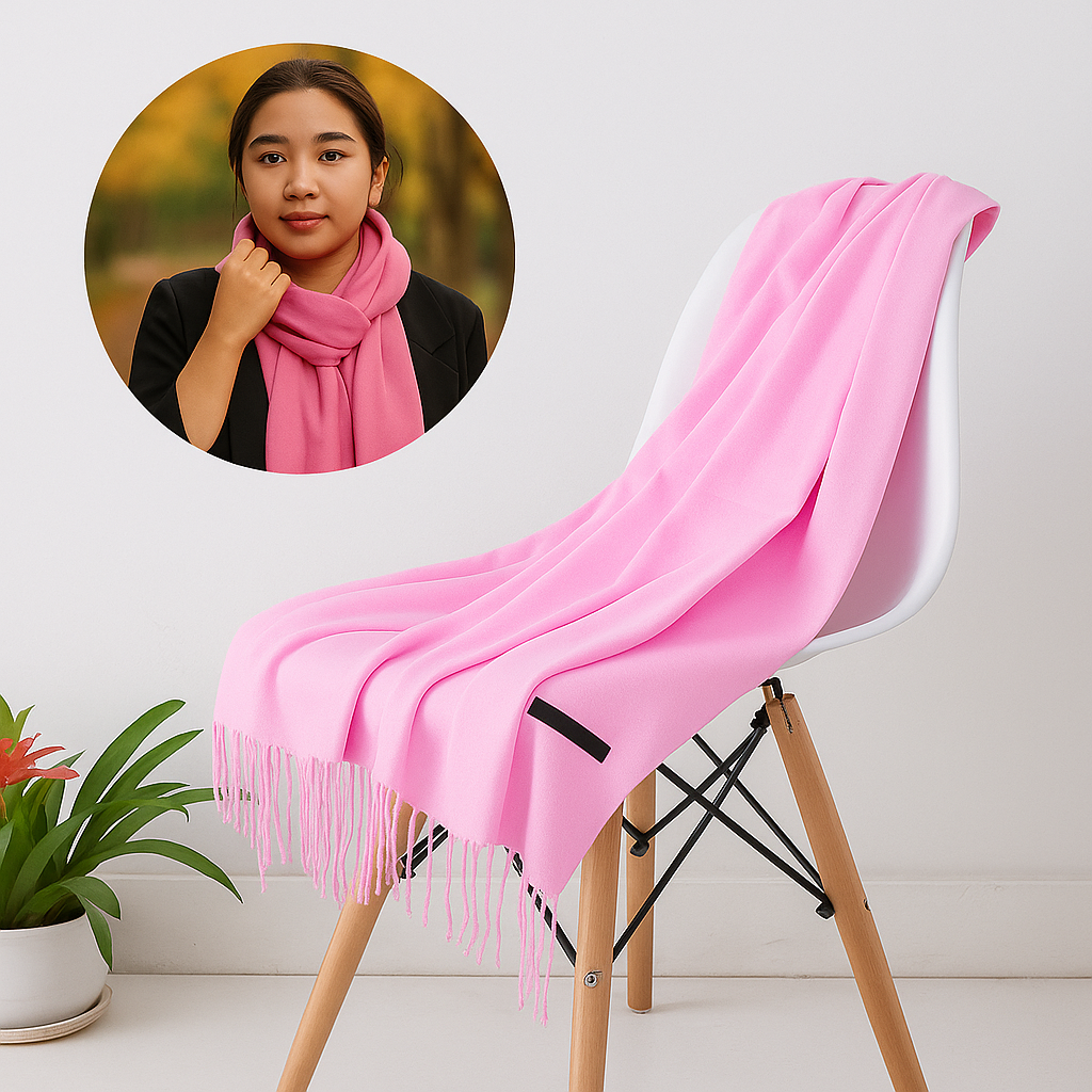 Bufanda de Cachemira Suave para Mujer Invierno