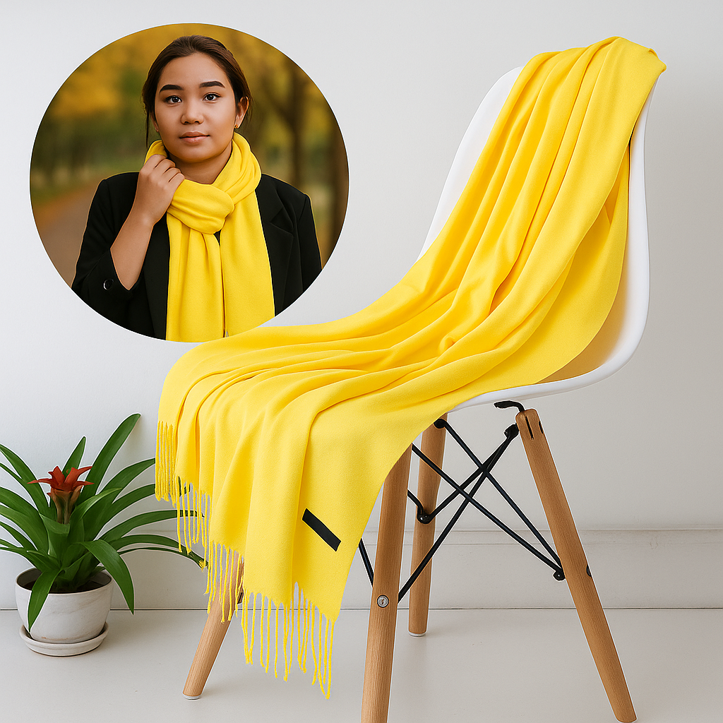 Bufanda de Cachemira Suave para Mujer Invierno