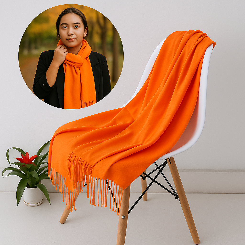 Bufanda de Cachemira Suave para Mujer Invierno