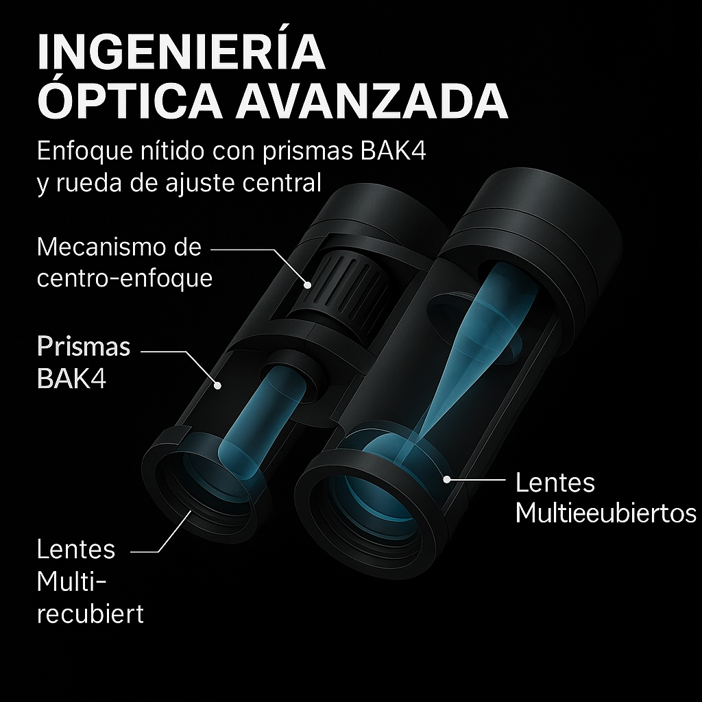 Binoculares Compactos de Viaje Alta Potencia 40x