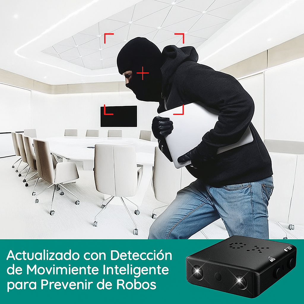 Mini Cámara de Seguridad HD Inalámbrica con Visión Nocturna