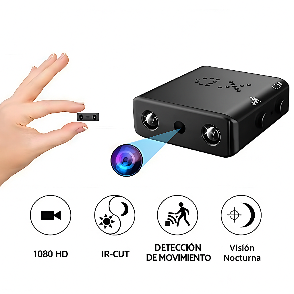 Mini Cámara de Seguridad HD Inalámbrica con Visión Nocturna