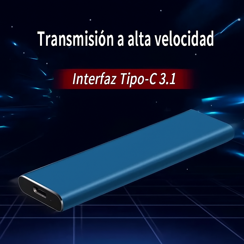 Disco Duro Externo 4TB Ultra Delgado USB-C