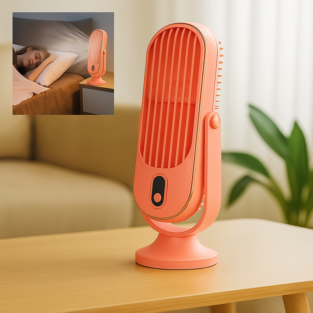 Ventilador USB Portátil Escritorio Recargable 360°