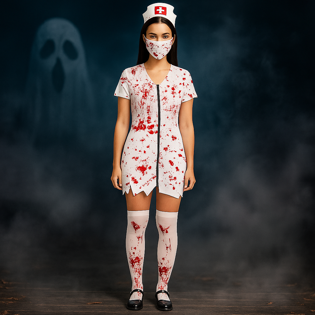 Anita - Disfraz de enfermera espeluznante Halloween