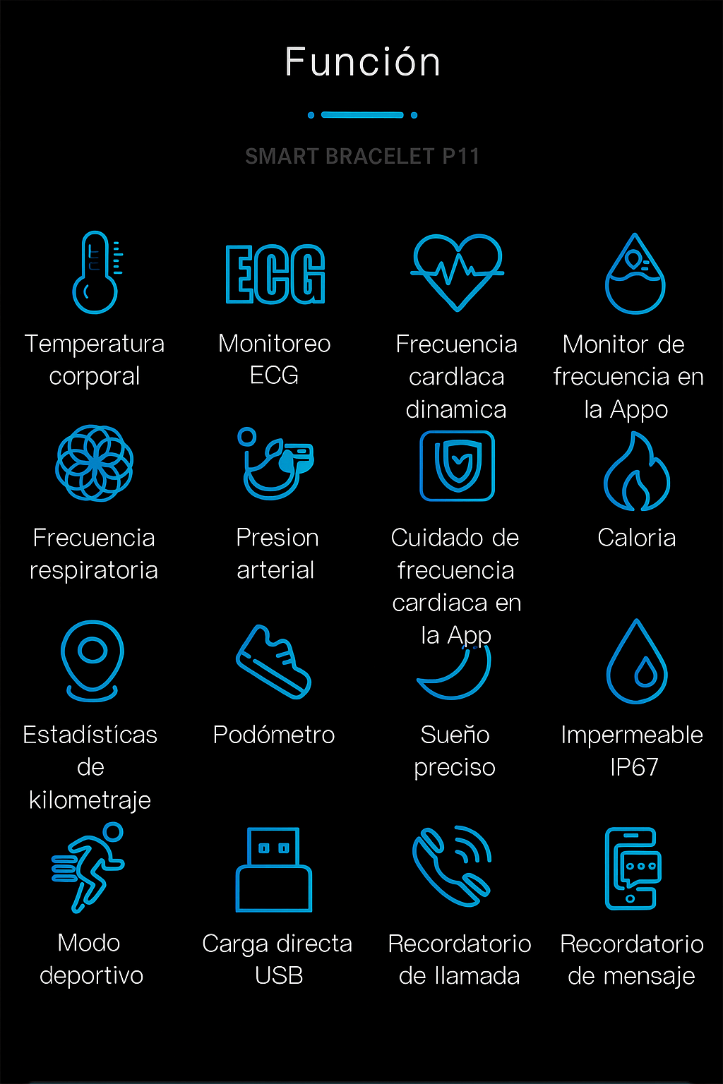 Vyflair | Pulsera Inteligente EKG Presión Arterial Mujer