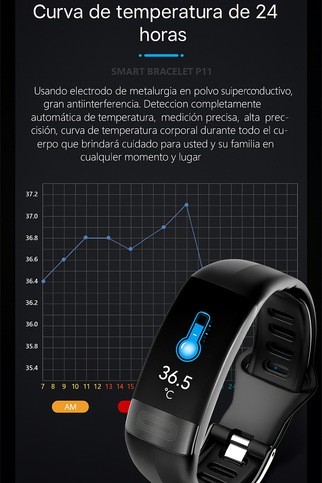 Vyflair | Pulsera Inteligente EKG Presión Arterial Mujer