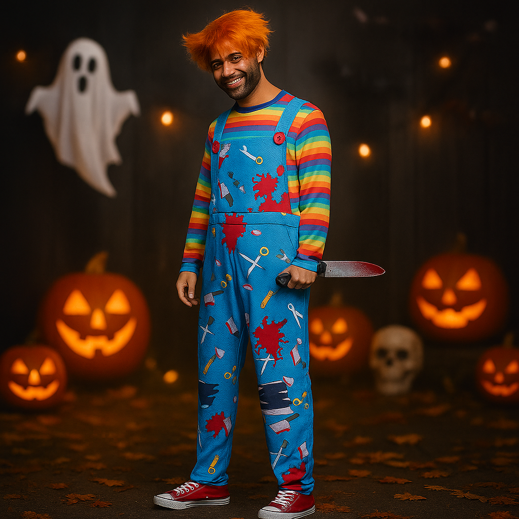 Disfraz de Asesino Halloween - Atuendo Terror Espeluznante Hombre