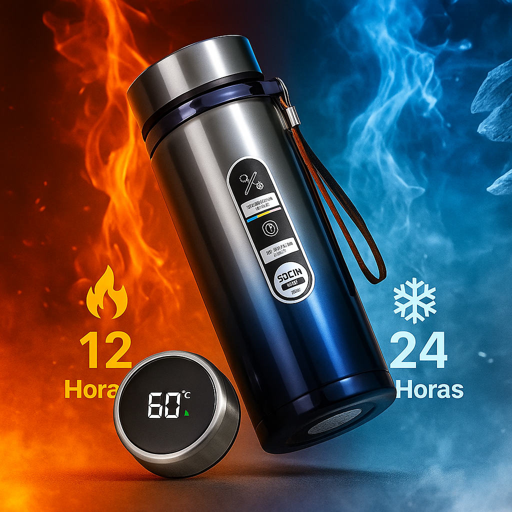 Botella Térmica Inteligente TempraFles LED 1L