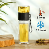 Botella Térmica ClearTherm Vidrio con Filtro de Té 500ml