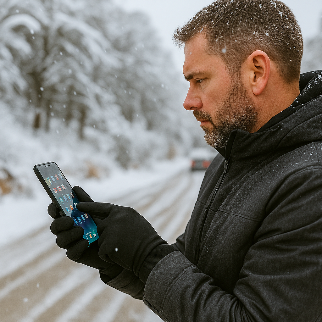 Guantes de Invierno Táctiles ThermaGuard – Impermeables y Cálidos