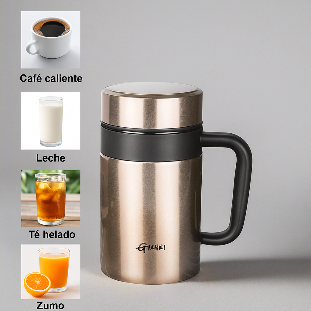 Taza Térmica Acero Inoxidable - Aislamiento Duradero - Estilo Moderno