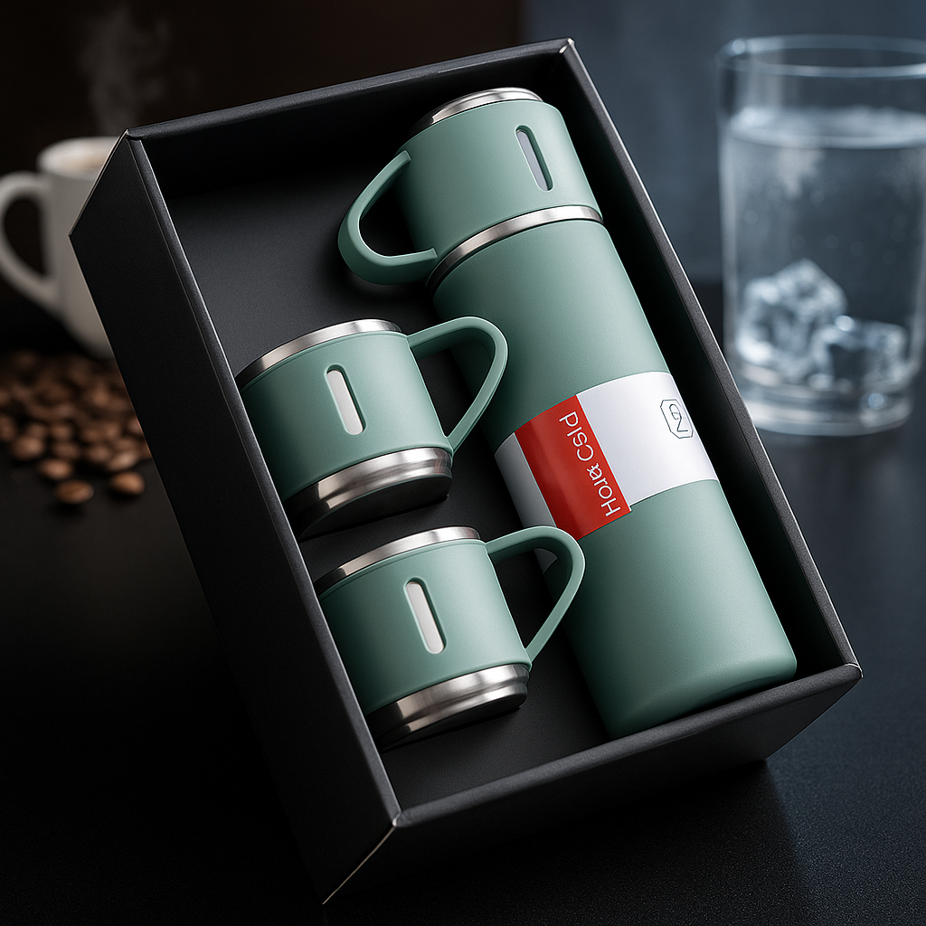 BrewPair Juego Termo y Taza Acero Inoxidable