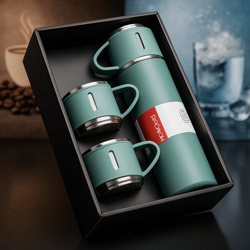 BrewPair Juego Termo y Taza Acero Inoxidable