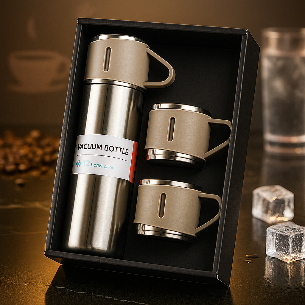 BrewPair Juego Termo y Taza Acero Inoxidable