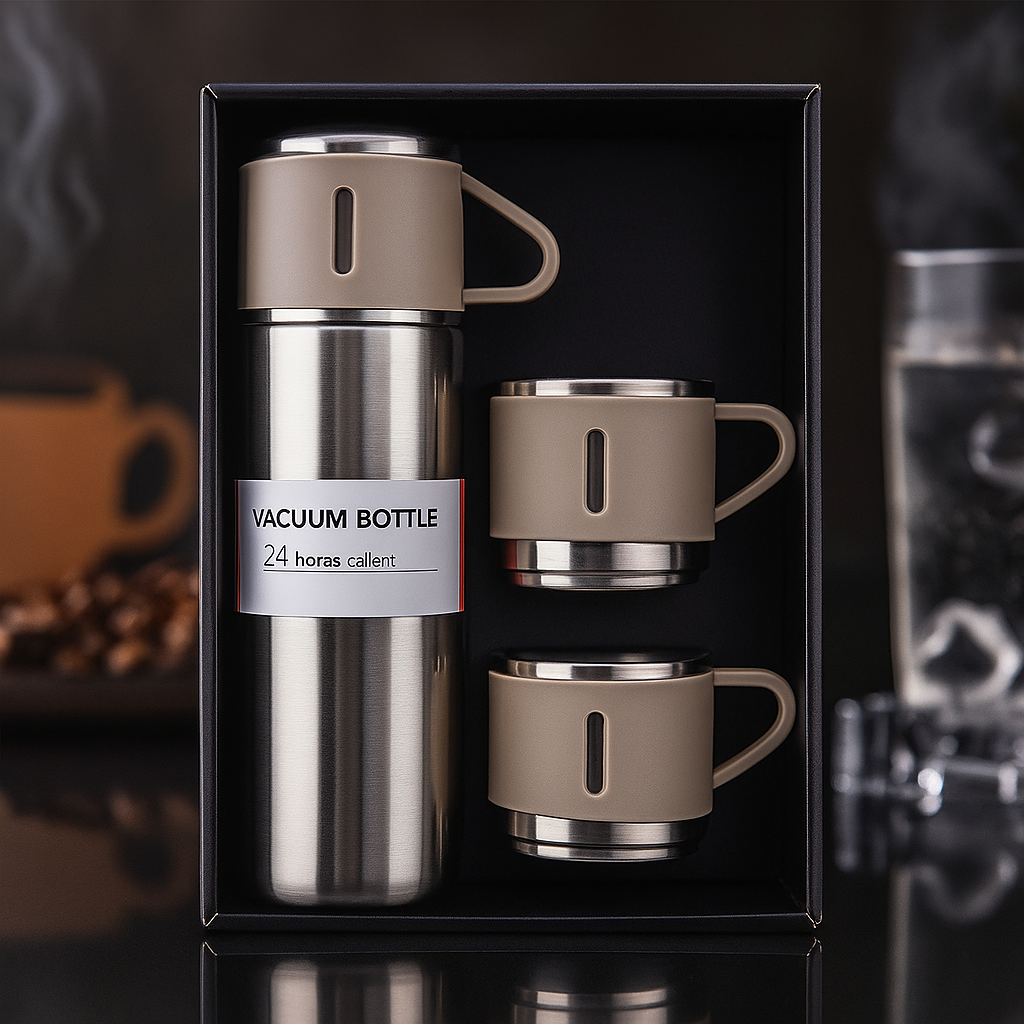 BrewPair Juego Termo y Taza Acero Inoxidable