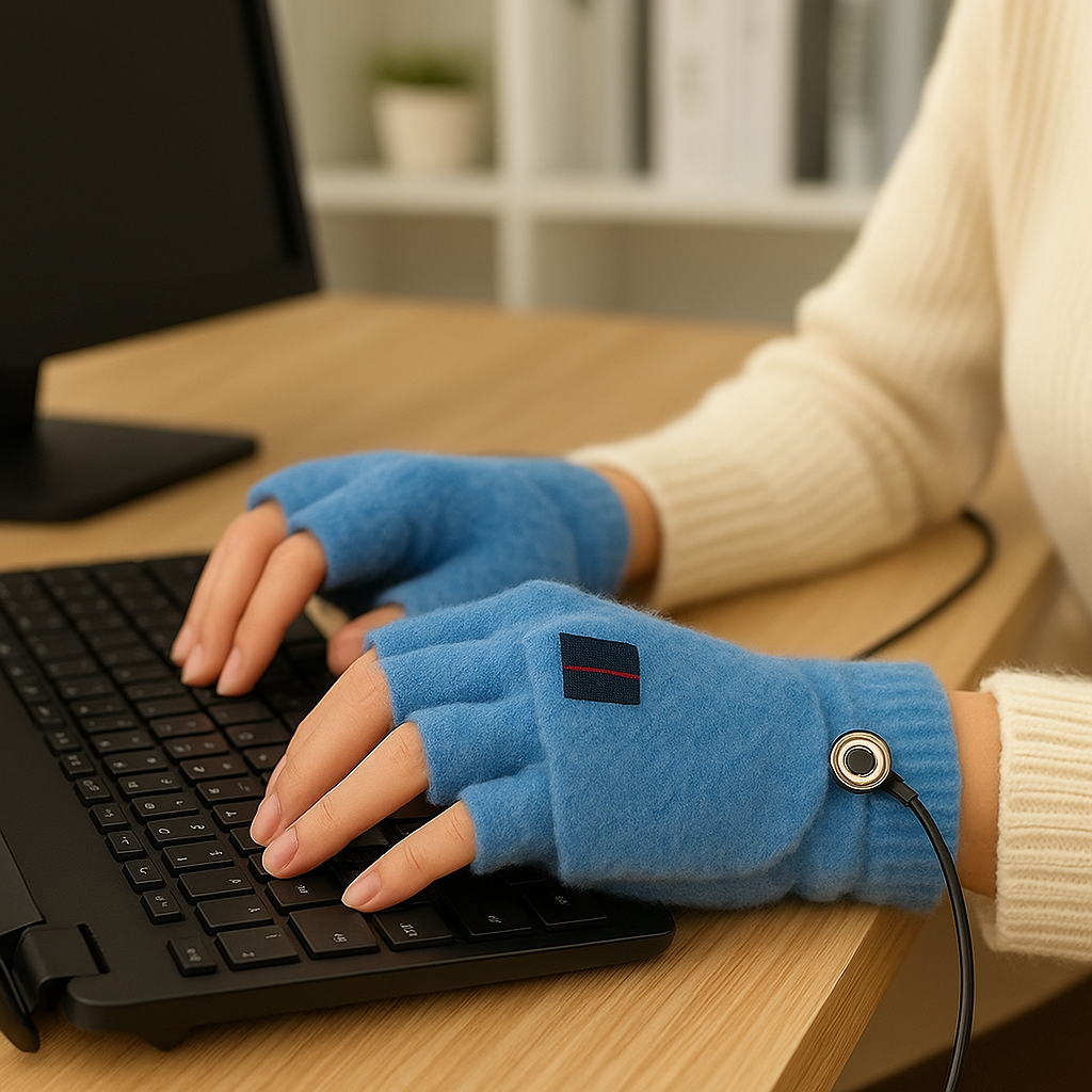 Guantes Calefactables USB Tricot – Sin Dedos & Confort Invierno