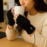 Guantes Calefactables USB Tricot – Sin Dedos & Confort Invierno
