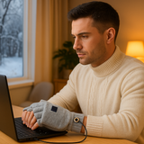 Guantes Calefactables USB Tricot – Sin Dedos & Confort Invierno