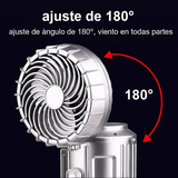 Ventilador Solar Camping 3 en 1 con Luz y Powerbank