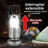 Ventilador Solar Camping 3 en 1 con Luz y Powerbank