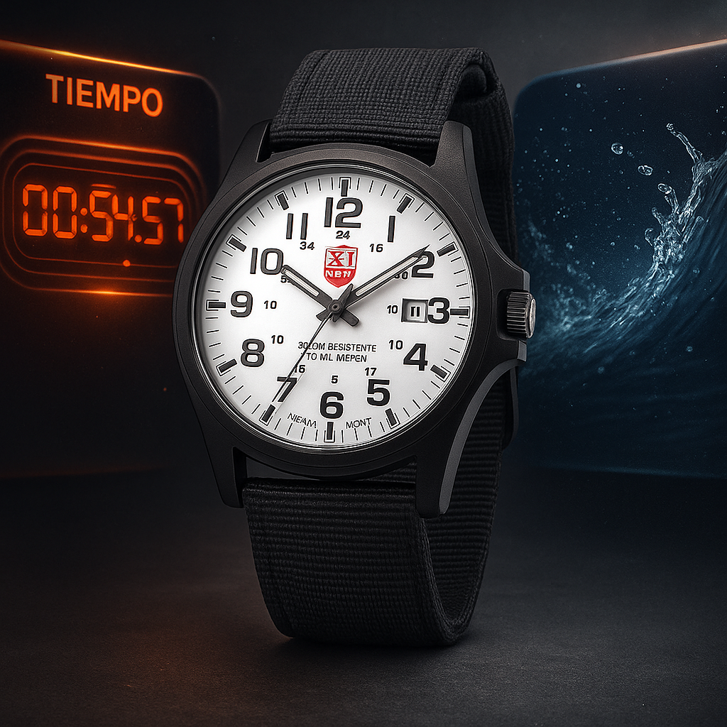 Reloj Militar Analógico Impermeable Estilo Táctico
